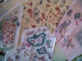 Printing on repurposed fabric from clothing Printing on repurposed fabric from clothing