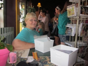 Bonnie at the 2012 downtown Ames ArtWalk