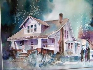 Watercolor of Clymer house by Jo Myers-Walker Watercolor of Clymer house by Jo Myers-Walker