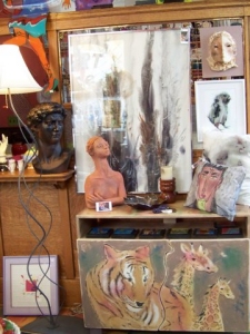 Arrangement of neutral colors at The Left Bank Studio