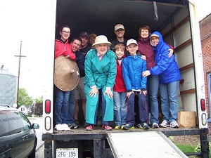 The moving truck is full