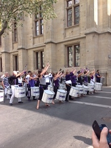 Drum corps on Rouen street