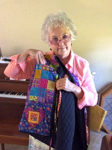 Jo Myers-Walker with quilted jacket