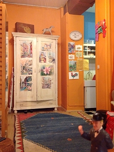 Watercolor paintings taking over artists' Rouen apartment