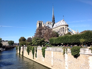 Exterior view of Notre-Dame Cathedral, Paris