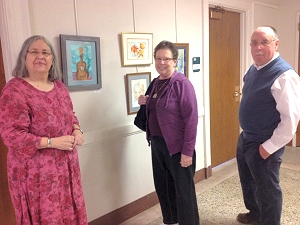 Artists at the opening of the Watercolor Painting Underground exhibit, Iowa City