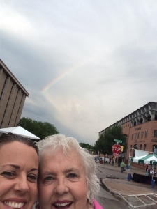 Jo Myers-Walker with daughter Shelby at the 2016 Iowa Arts Festival