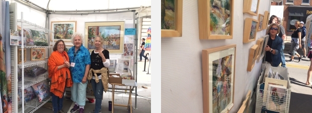 Jo Myers-Walker's artist booth at the 2018 Iowa Arts Festival in Iowa City, Iowa
