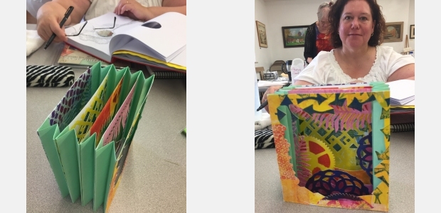 Two views of a three-dimensional paper scene