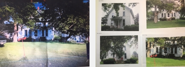 Photos of house used by artist Jo Myers-Walker to create a watercolor painting of it
